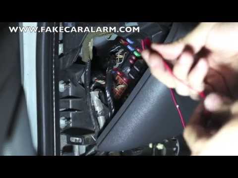 How to install flashing LED car alarm simulator (fake car alarm) Phony alarm