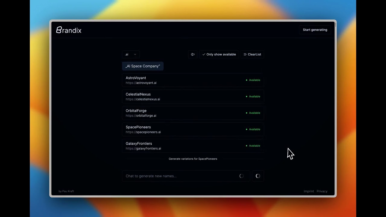 Brandix tutorial