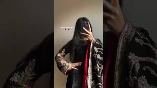 Hand Embroidered Black Velvet Suit with Heavy Embroidered Dupatta - Video 6