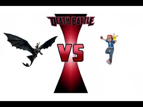 Toothless and hiccup versus Pikachu and ash ( pokemon vs httyd)