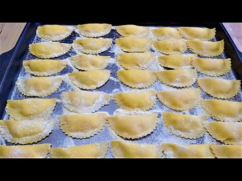 RAVIOLI FATTI IN CASA CON RICOTTA E PECORINO - PASTA FRESCA ALL'UOVO - ITALIAN FOOD - RICETTA FACILE