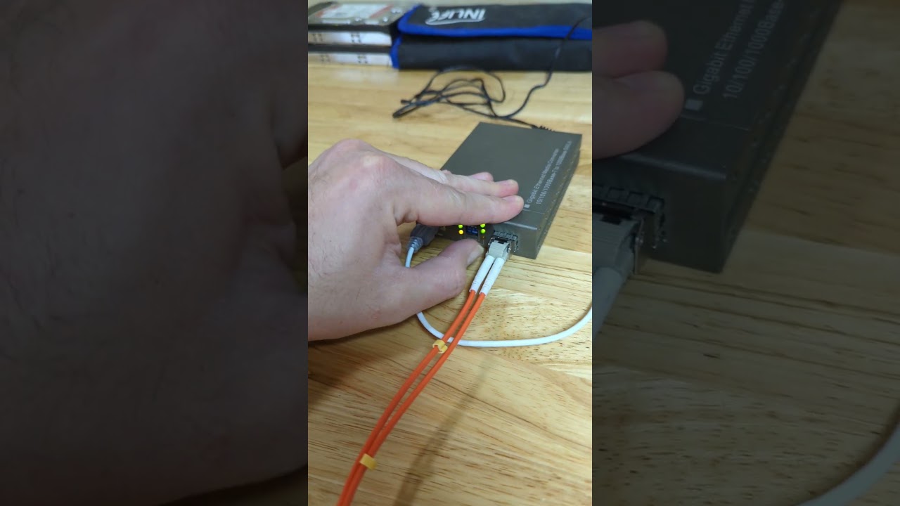 Fiber to Cat6 converter #networking #fiber