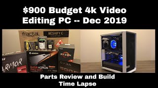 $900 4k Video Editing PC - Build Guide Ryzen 7 2700x RX580