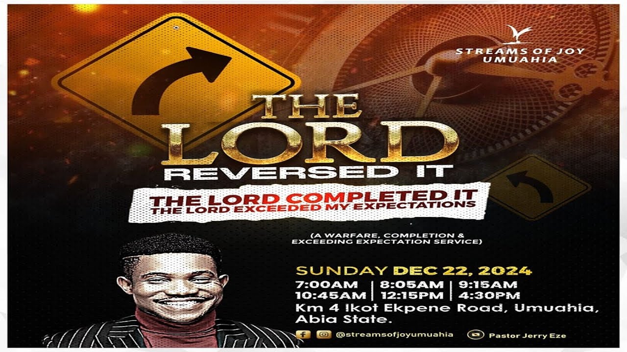 THE LORD REVERSED IT, || SUNDAY SERVICE || COMMUNION SERVICE || 22ND DECEMBER 2024