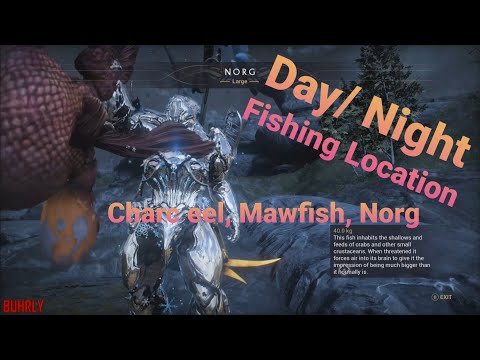 Warframe | Where to Fish: CHARC EEL, MAWFISH, NORG Location!