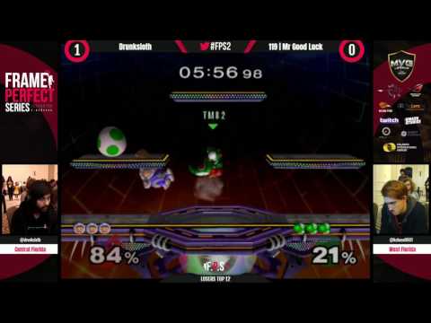 FPS 2 Melee - Drunksloth (ICs) vs 119 Mr Good Luck (Yoshi) - Losers Top 12