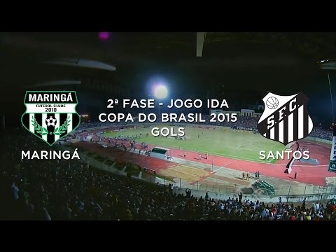 Gols - Maringá-PR 2 x 2 Santos-SP - Copa do Brasil - 06/05/2015