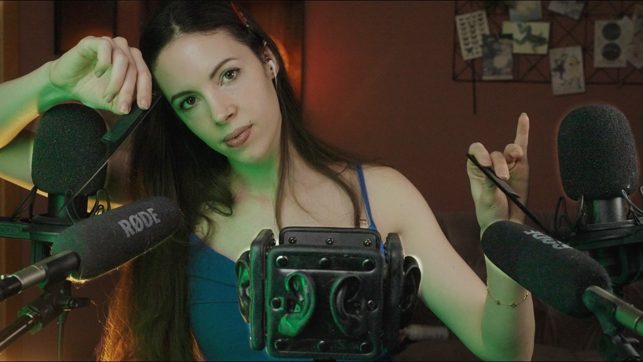 ASMR 3 Mics at INSANE Sensitivity | Triple Ear Attack for Full Body Shivers 👂