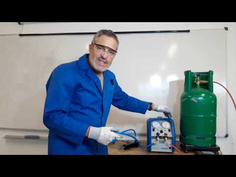 #1 Recuperación de refrigerantes. Montaje con separador de aceite.