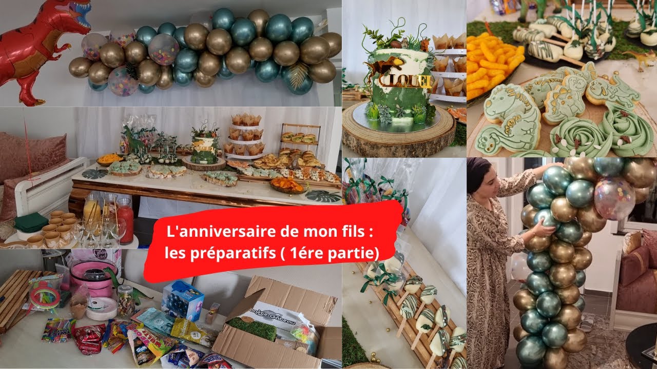 L' anniversaire de mon fils: toutes les préparations et réalisations gâteaux et arche de ballons
