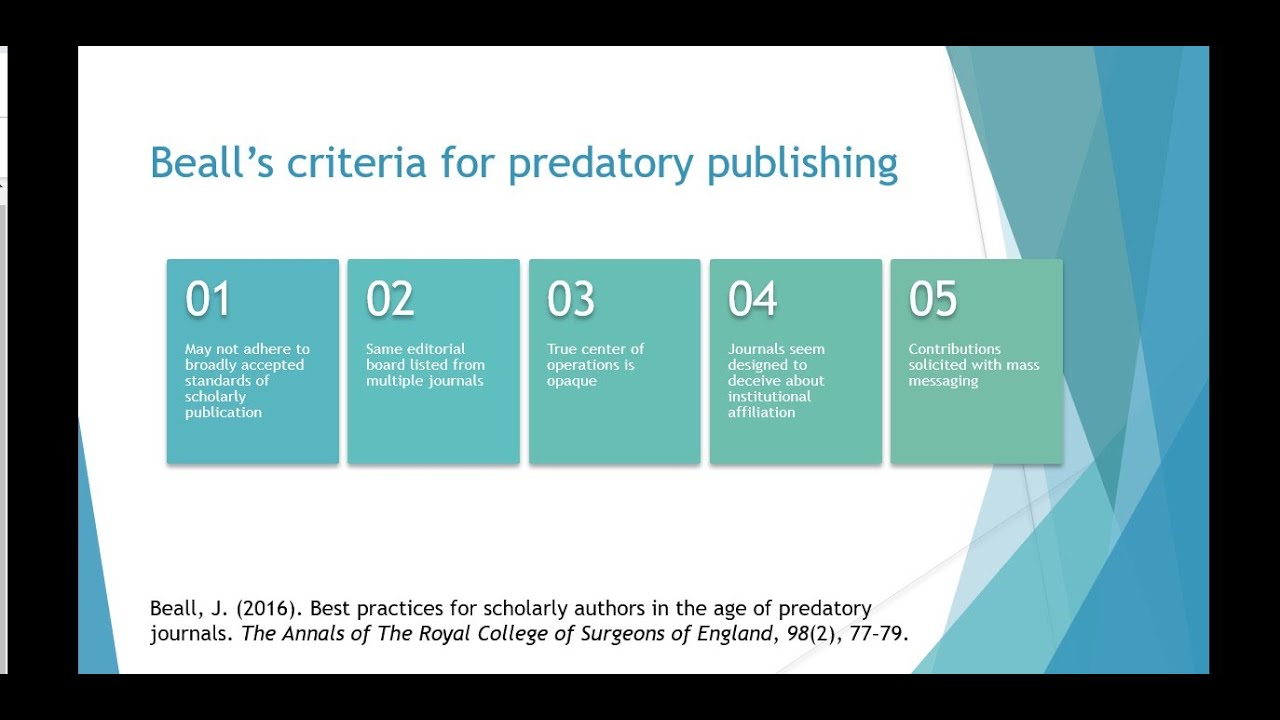 Understanding Predatory Publishing