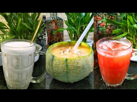 3 Healthy summer drink makes your body cool with ASMR sound.Watermelon|Muskmelon|Iceapple #juice