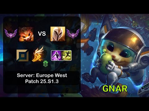 Gnar Top vs Kayle - EUW Master - Patch 25.S1.3