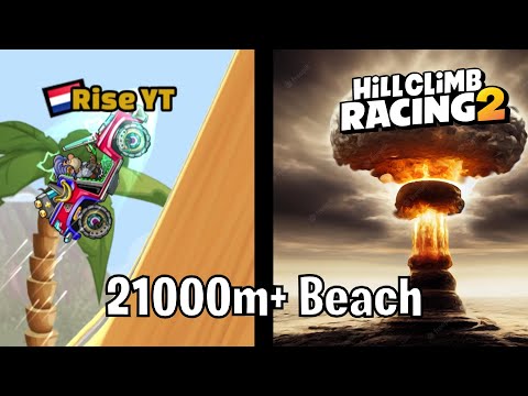 😱+21000M IN BEACH WITHOUT MAX PARTS?! - Hill Climb Racing 2