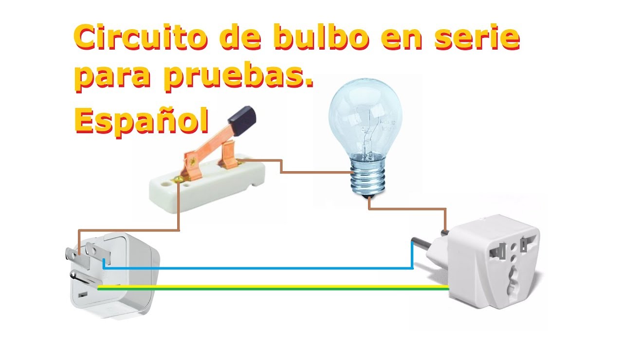 Bombilla serie / circuito para protección contra cortocircuito con lampara o bulbo