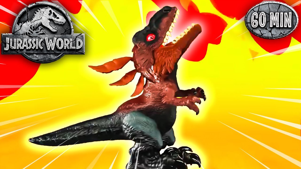 Pyroraptor is Uncaged!! | Jurassic World | Mattel Action! | 60+ Minutes