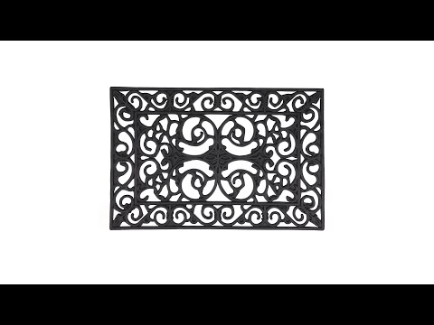 Paillasson caoutchouc Noir - Matière plastique - 60 x 1 x 40 cm