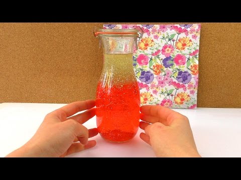 DIY anti-stress bottle with lava effect | Orbeez beads & glitter | Cool desk & gift