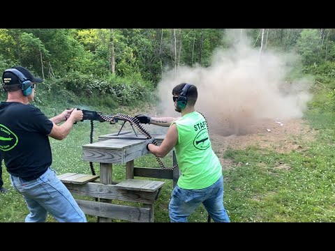 200-round test fire of a Russian SG-43 Goryunov belt-fed machine gun (7.62x54R)