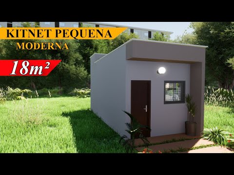 KITNET PEQUENA DECORADA - Kitnet modular adaptável 18m²