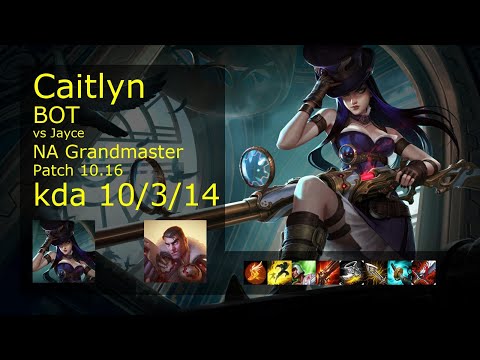 Caitlyn ADC & Blitzcrank vs Jayce & Lux - NA Grandmaster 10/3/14 Patch 10.16 Gameplay