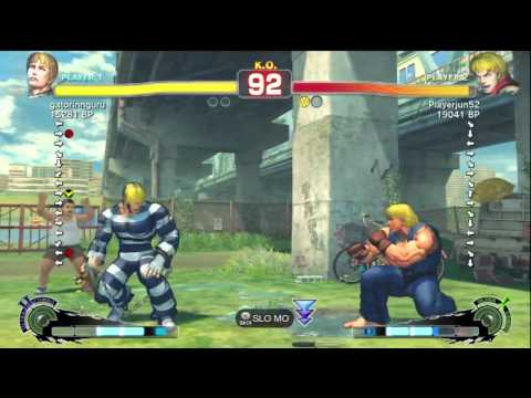 Super Street Fighter IV - gatorinnguru (Cody) Vs Playerjun52 (Ken)