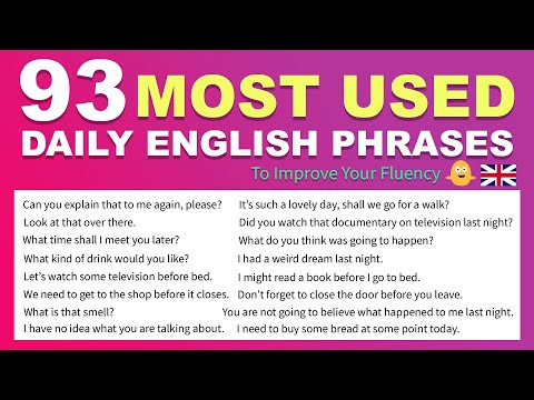 93 Most Used Daily English Phrases to Improve Your Fluency in English Conversations
