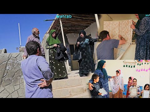 Painting the cabinet.Receiving a plaque of appreciation and an award.Elham's visit to the courthouse