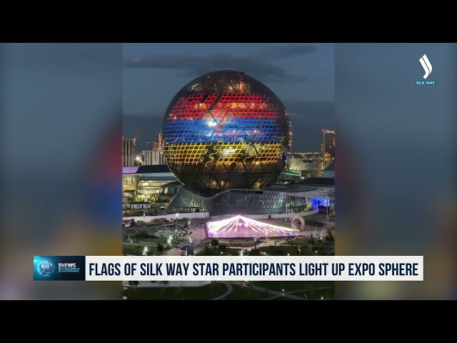 Flags of Silk Way Star participants light up EXPO Sphere