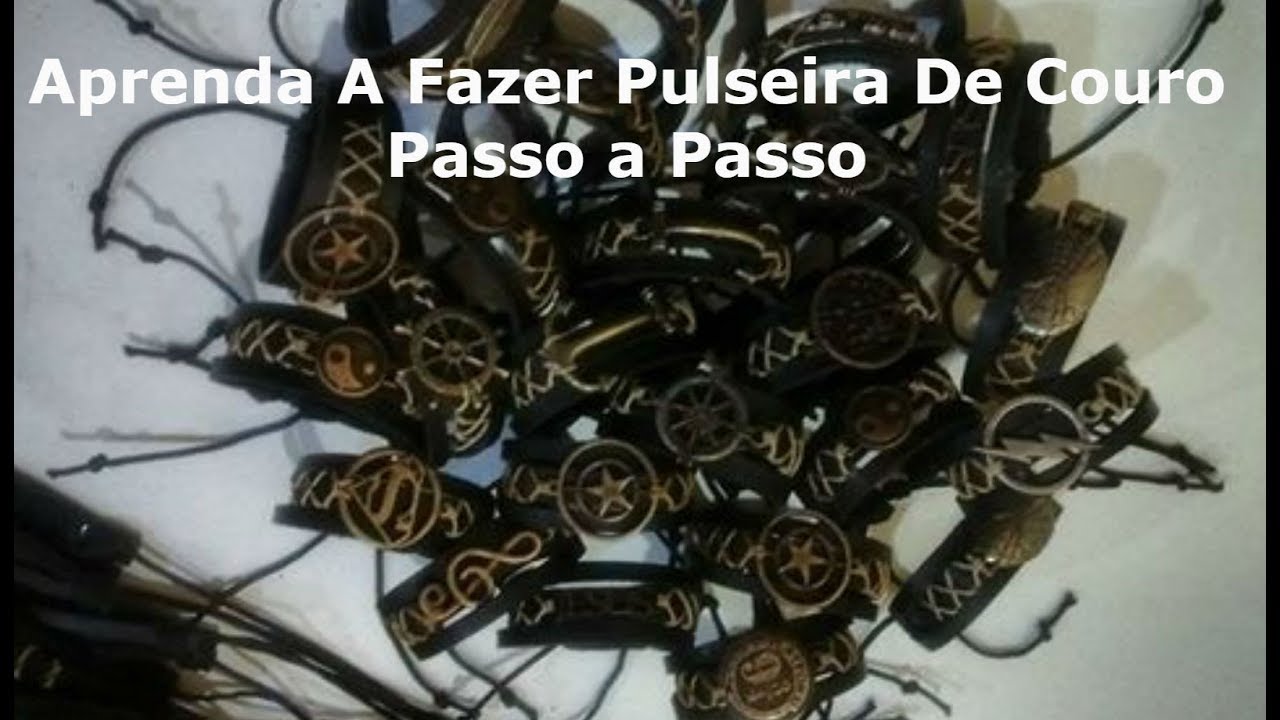 APRENDA A FAZER PULSEIRA DE COURO - PASSO A PASSO