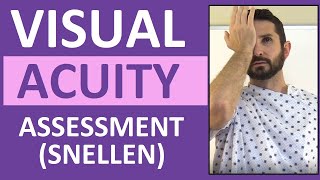 Visual Acuity Test with Snellen Eye Chart Exam | Cranial Nerve 2 Assessment Nursing
