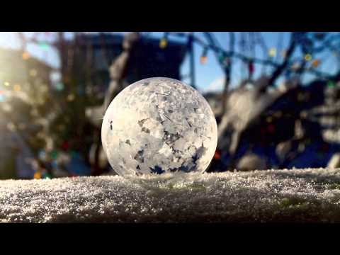 Bubble Instantly Freezes Into A Crispy Ice Sphere