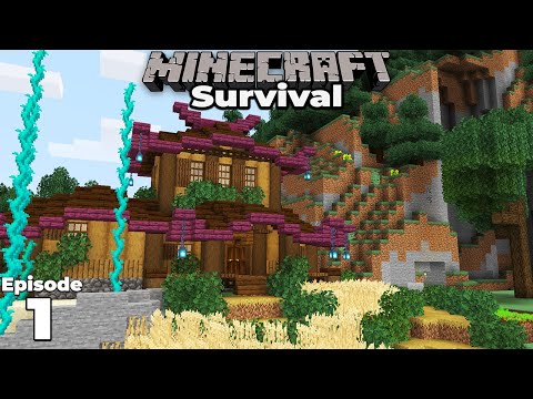fWhip - Minecraft 1.16 Survival : Ep 1 : Brand new Fantasy Starter House!