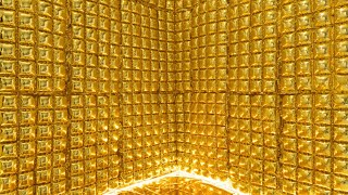 Nafukovací pozadí do fotokoutku zlaté 72 x 143 cm