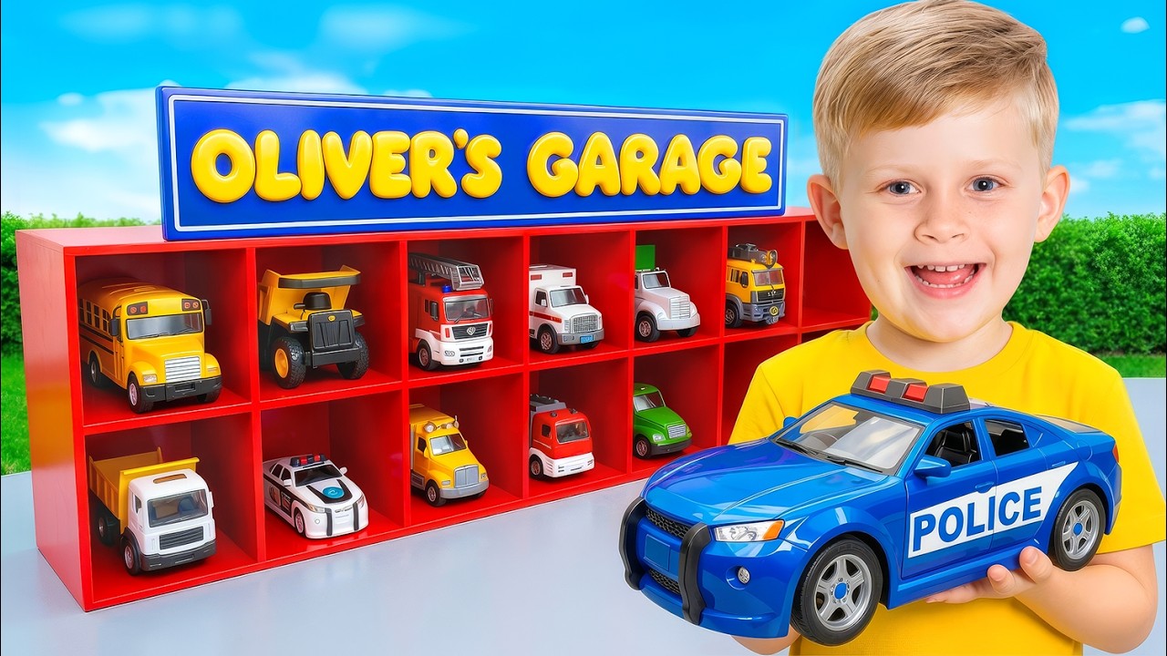 Oliver's Magic Garage! Toy Cars Come Alive