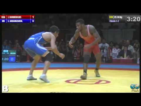 2013 WOCS 74kg GOLD MATCH Jordan Burroughs USA vs AKBARIZARINKOLAEI, Ezzatollah Abbas IRI