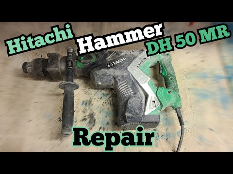 Repairing an old Hitachi DH50MR Hammer that is leaking grease, loose head and fixing the tool holder