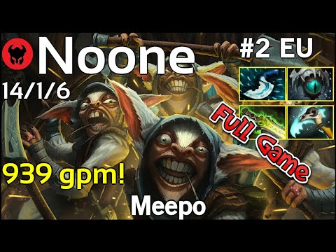 939 gpm! Noone plays Meepo!!! Dota 2 Full Game 7.20
