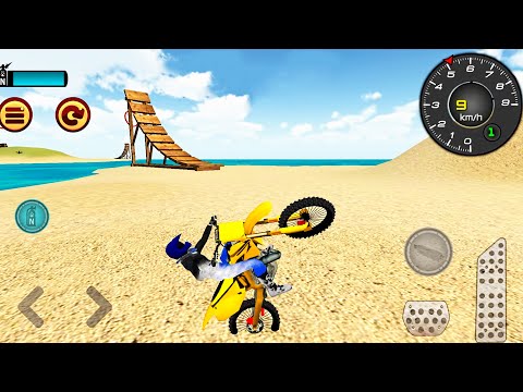 Extreme Motocross Beach Jumping 3D - Driving Motorbike Racing Bike Game | Android Gameplay