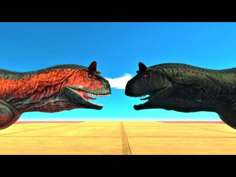 Carnivore dinosaurs vs black shadow itself animal revolt battle simulator