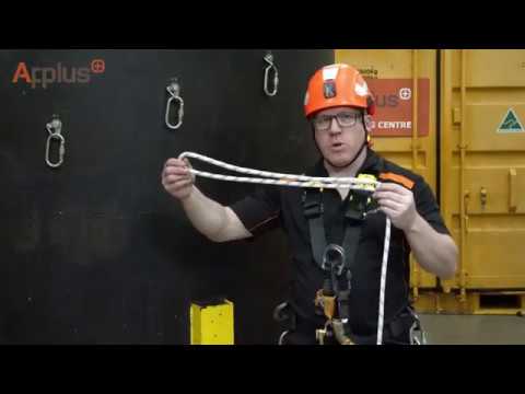 IRATA Applus Rope Access Training - 'Y' HANG (Tied at the end of the rope - 1 Rope used for clarity)