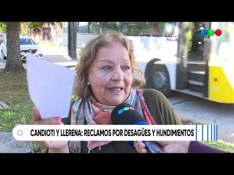 Candioti y Llerena: reclamos por desagües y hundimientos