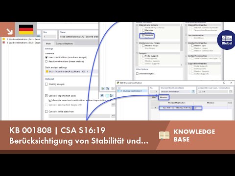 KB 001808 | CSA S16:19 Berücksichtigung von Stabilität und Neuer Anhang O.2