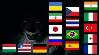 &quot;I&#39;M PENNYWISE, THE DANCING CLOWN&quot; in different languages