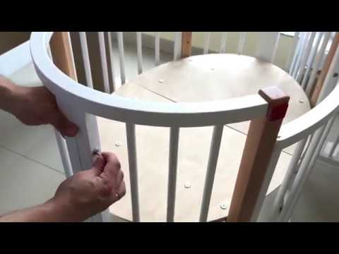 Видео инструкция SooHooKids Pappy 5в1 Овальная (сборка кроватки)