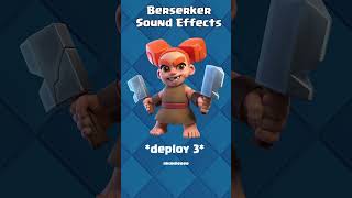 Clash Royale - All Berserker sound effects #clashroyale #supercell #berserker