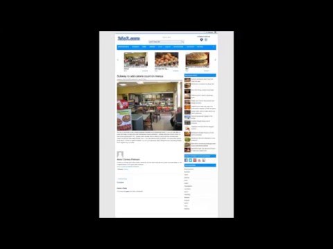 Subway to add calorie count on menus
