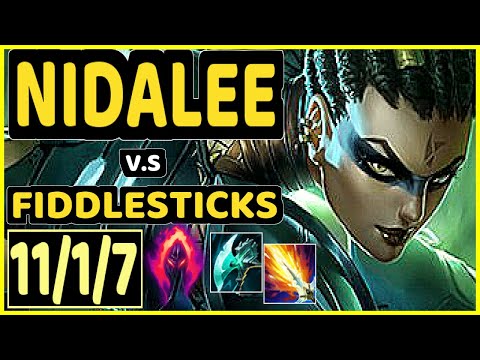 LAMABEAR (NIDALEE) vs FIDDLESTICKS - 11/1/7 KDA JUNGLE GAMEPLAY - EUW Ranked MASTER