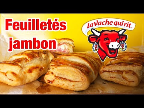 Feuilletés jambon vache qui rit facile et rapide ! 🧀