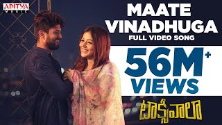 Maate Vinadhuga Full Video Song  Taxiwaala Movie  